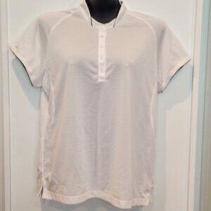 Adidas ClimaCool White Lightweight Golf Polo Short-Sleeve Top Button-Up XL Shirt